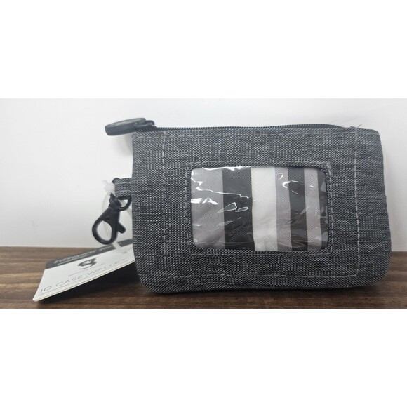 Geckobrands Zipper ID & Card Case Wallet With Lanyard - GRAY - NWT - Picture 2 of 7